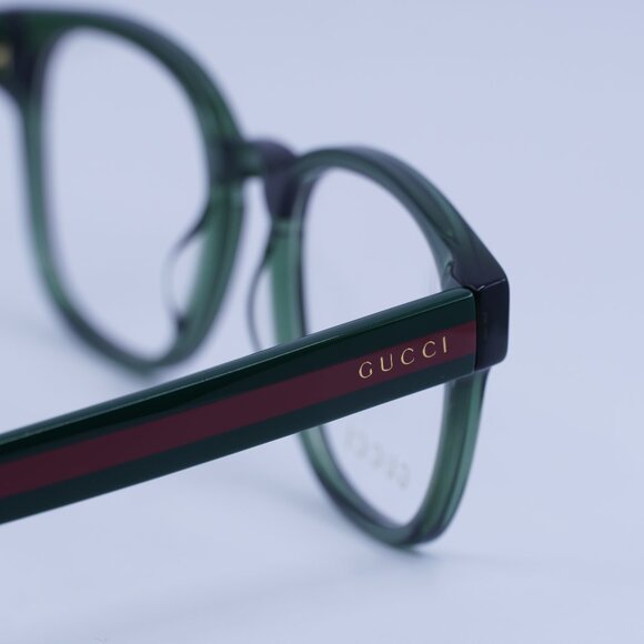 Gucci GG0927O 005 Eyeglasses Transparent Green 49mm Square Frame - Picture 11 of 12